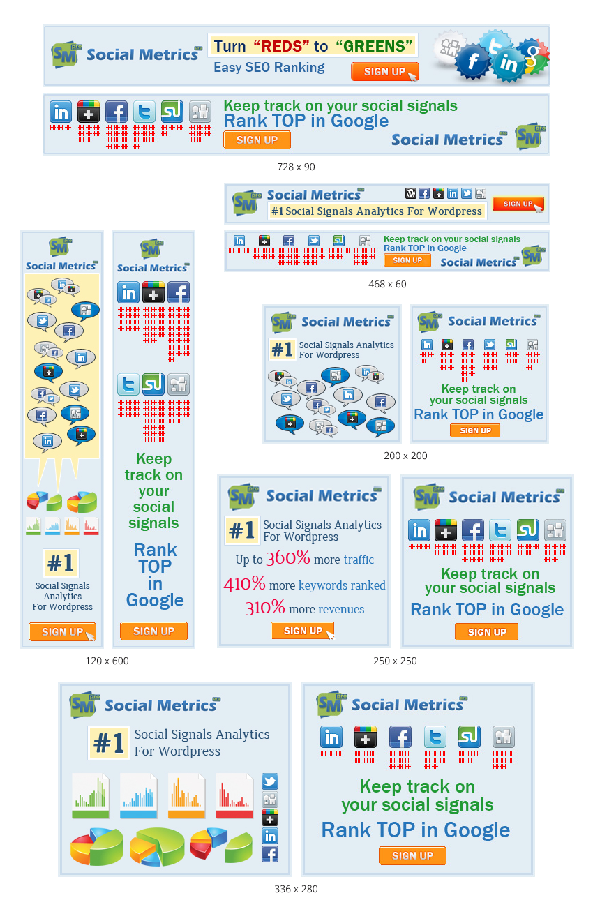 Social Metrics Pro banner design