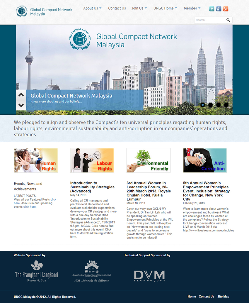 UNGC Malaysia Wordpress Website