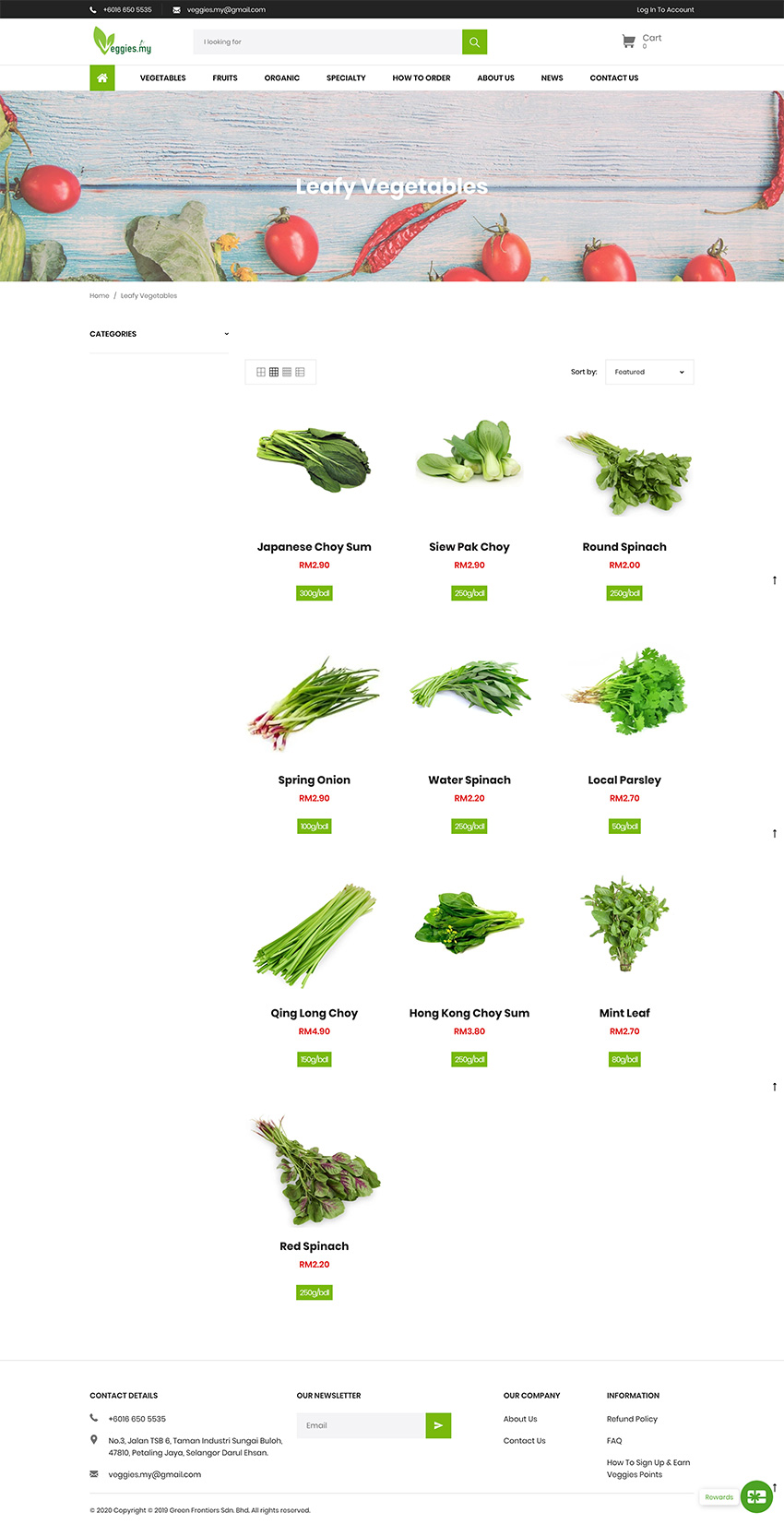 Veggies.my E-commerce Website Design Veggies.my E-commerce Website Design